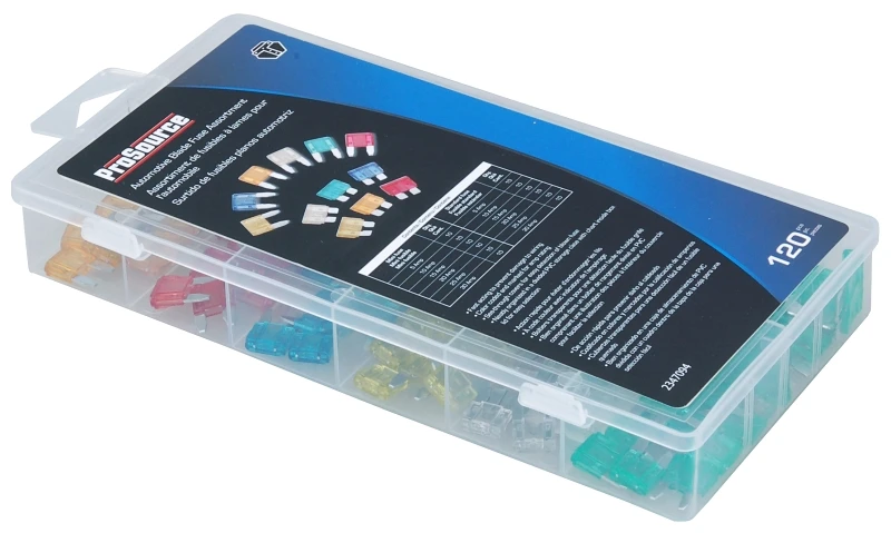 60106 Automotive Blade Fuse Assortment, 120 Pieces, 5/10/15/20/25/30 A, Mini & Standard