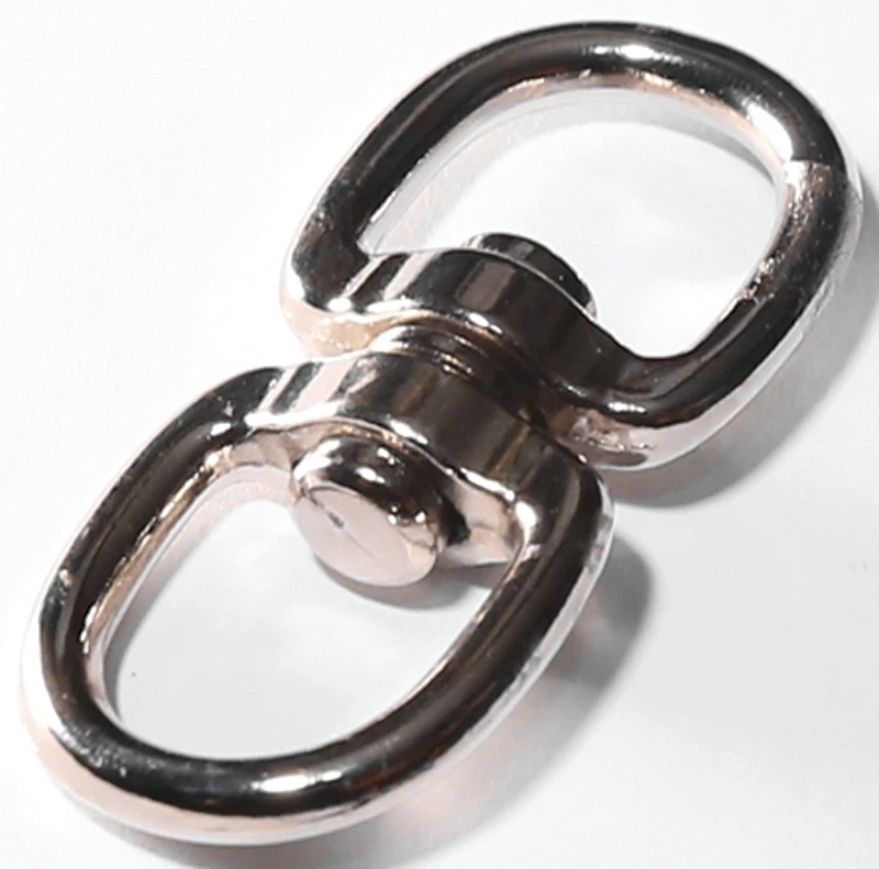 018-1 Nickel-plated Double Round Eye Swivel, 1 Inch, 100 Lb Capacity