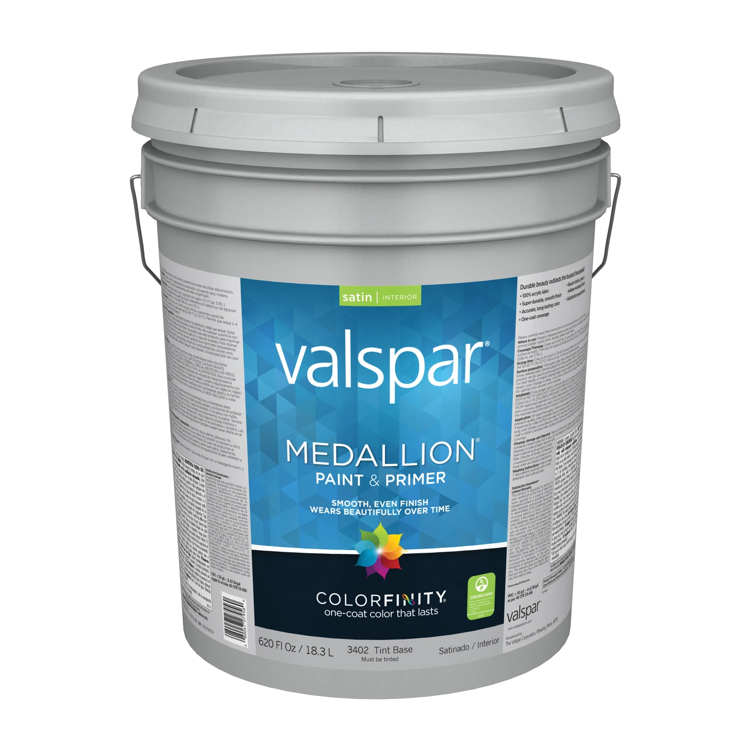 Medallion Satin Tintable Interior Paint 5 Gallon Container