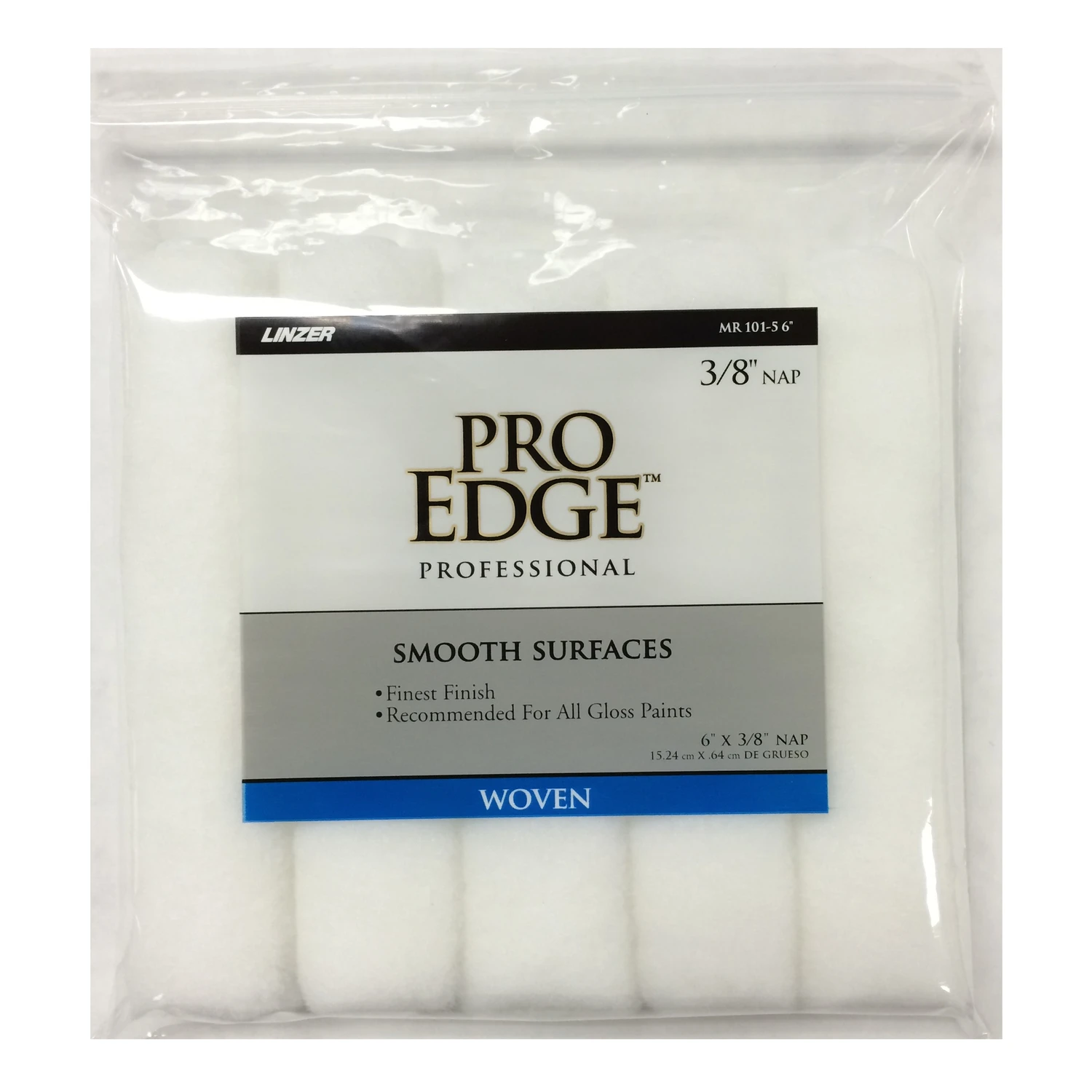 Pro Edge 6 In. W X 3/8 In. Mini Paint Roller Cover 5 Pk - Shed Resistant