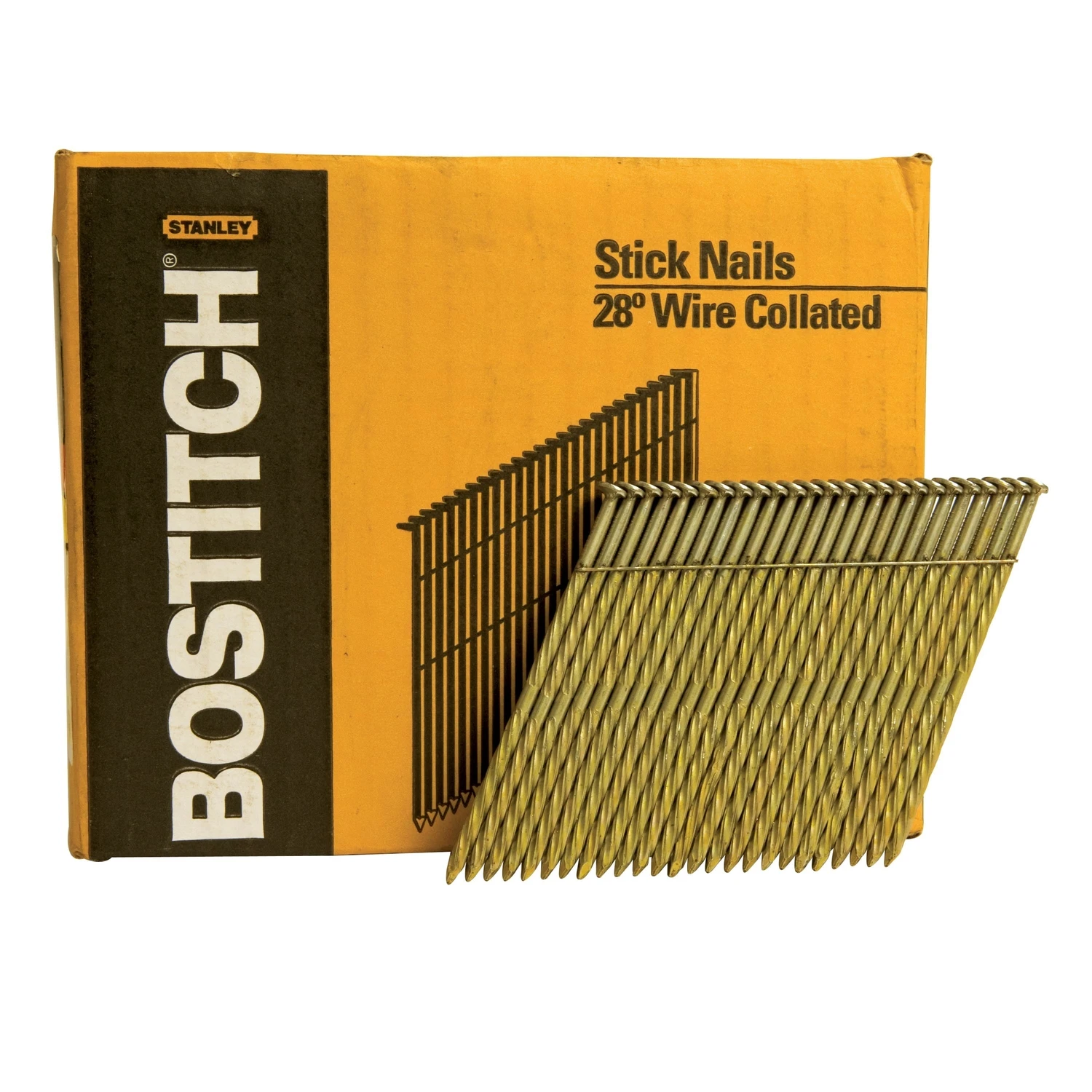 3-1/4 In. 10 Ga. Angled Strip Galvanized Framing Nails 28 Deg 2000 Pk