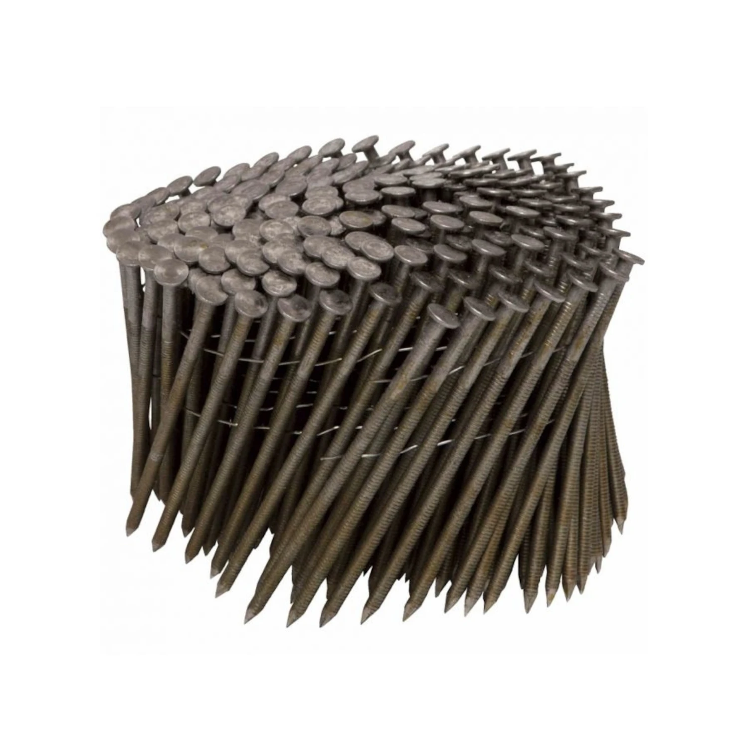 3-1/4 In. 11 Ga. Angled Coil Galvanized Nails 15 Deg Screw Shank 2,700 Pk