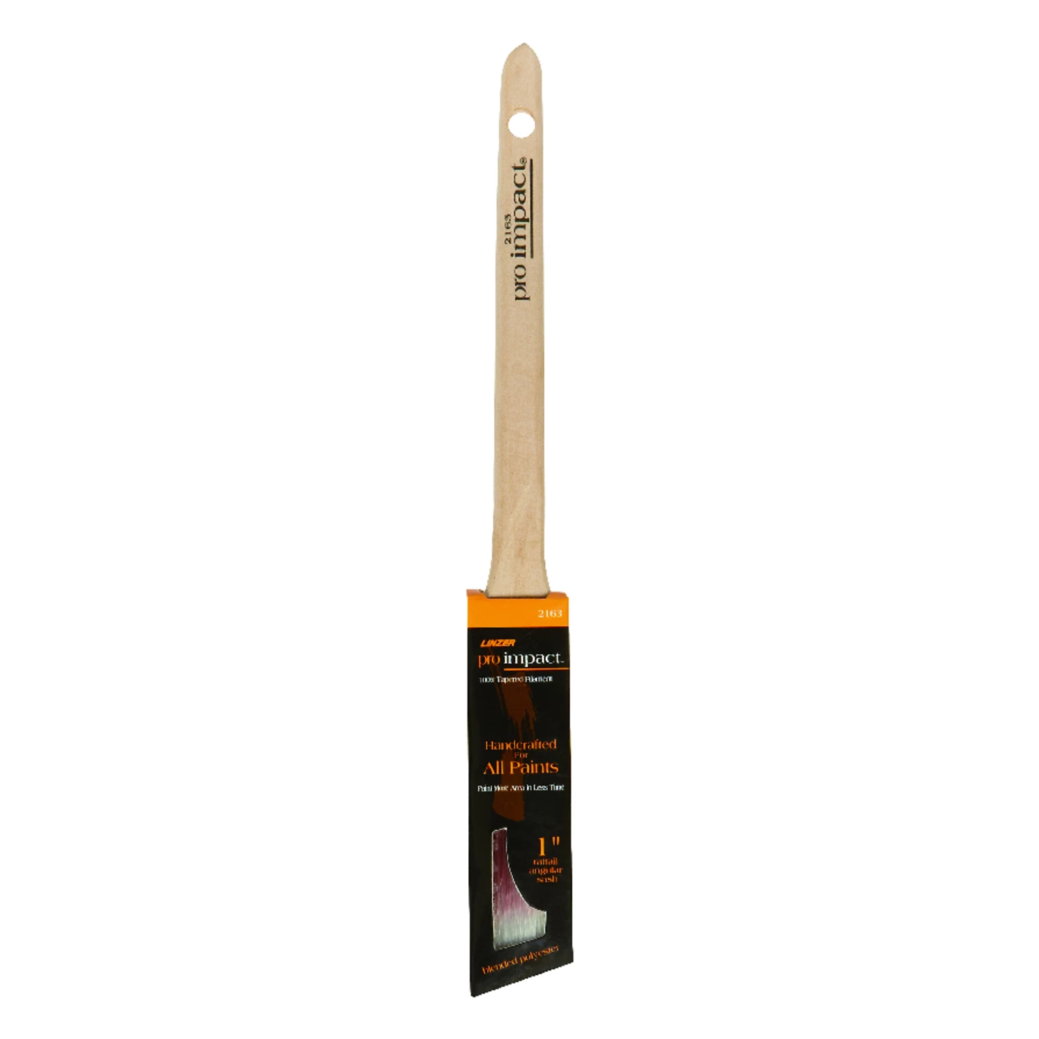 Pro Impact 1 Inch Angle Trim Paint Brush With Polyester Blend Bristles