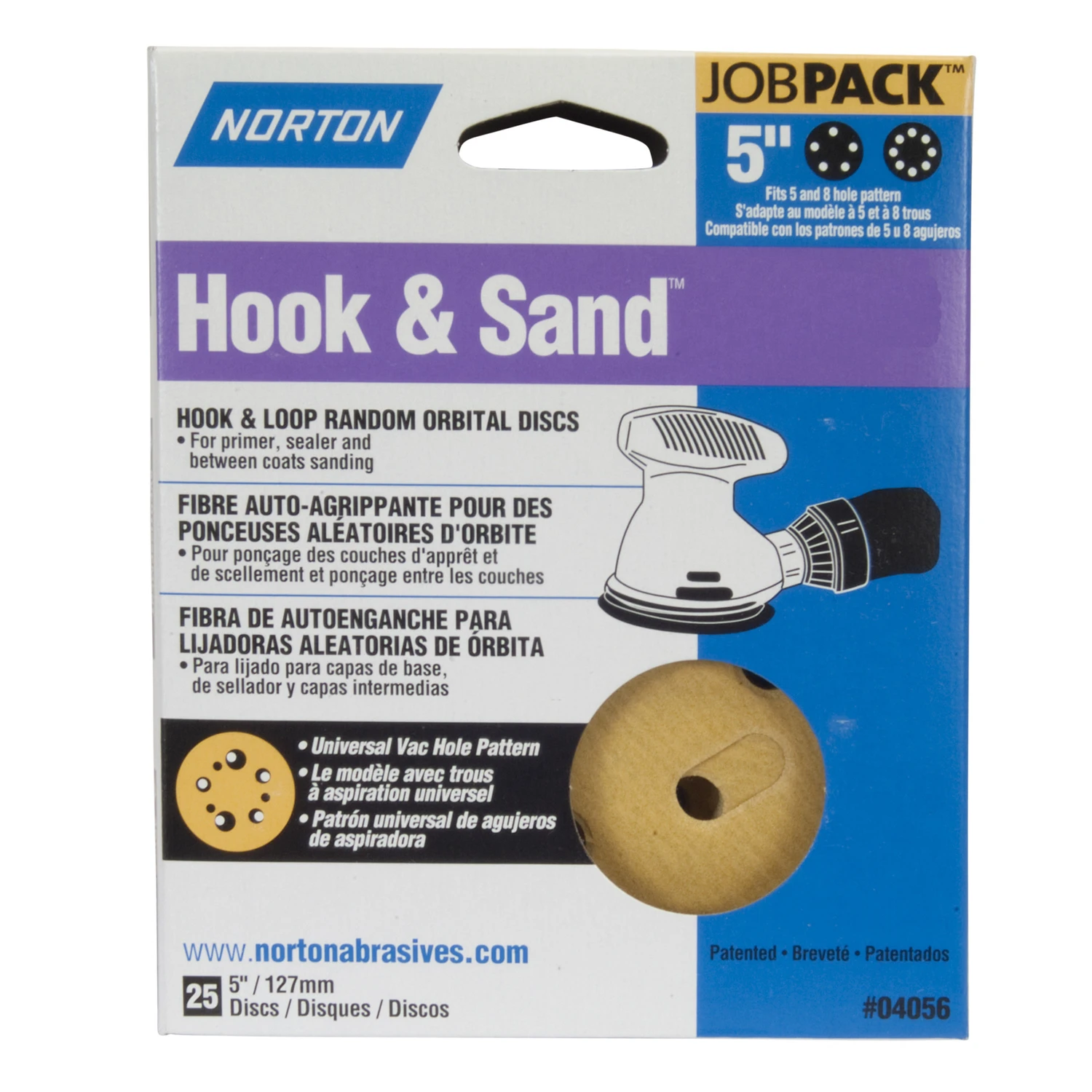 Hook & Sand 5 In. Aluminum Oxide A290 Sanding Disc 180 Grit Fine 25 Pk