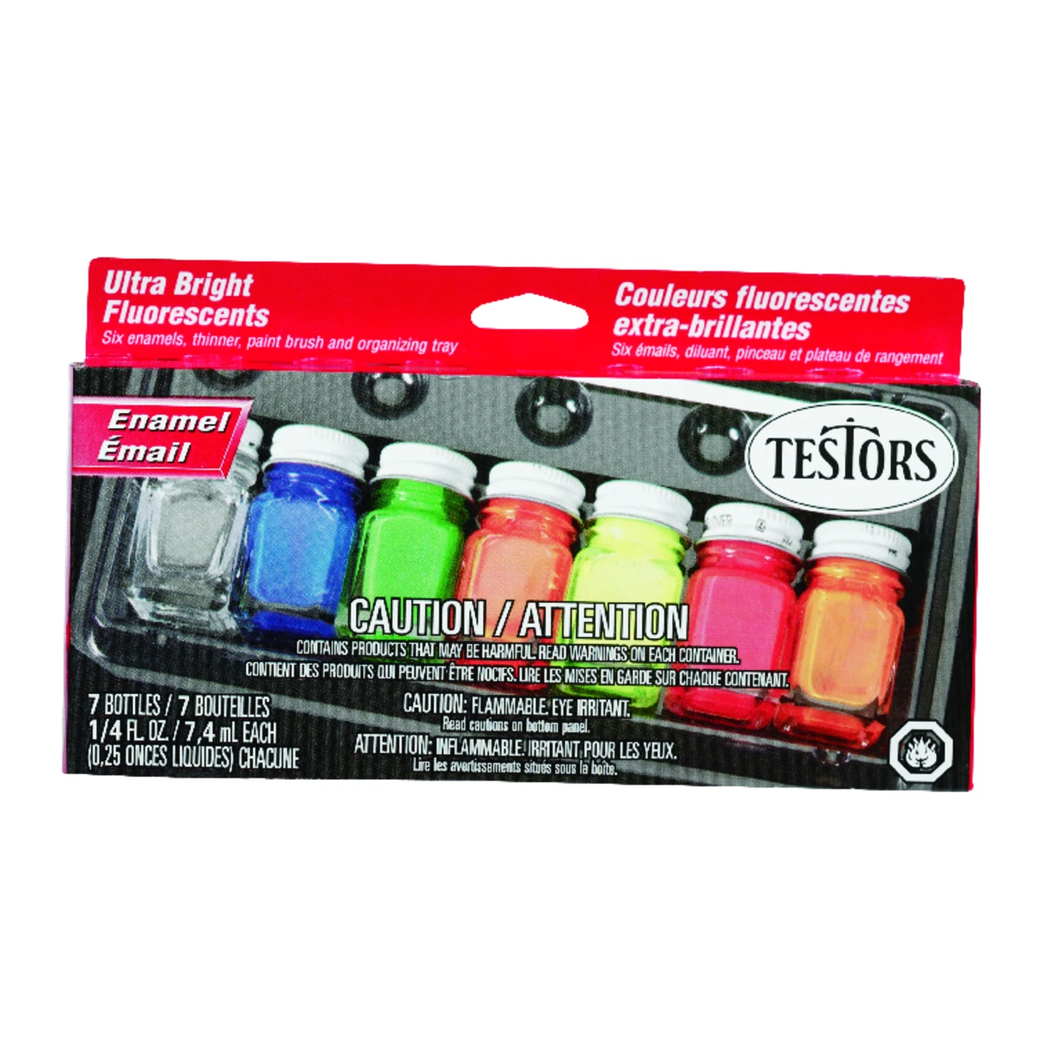 Gloss Assorted Paint Kit 0.25 Oz, 6 Colors, Includes Thinner & Brush, Model 9132x