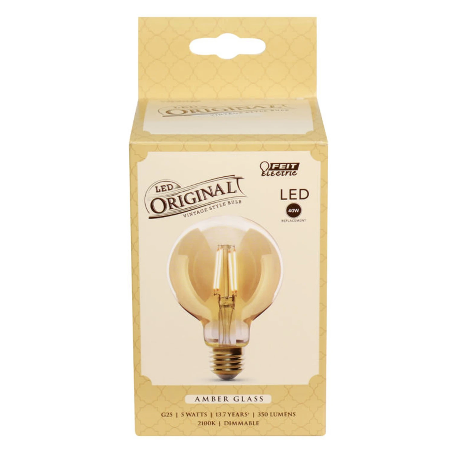 G25 E26 Led Bulb Amber 40w Equivalence 5w 350 Lumens 1 Pk