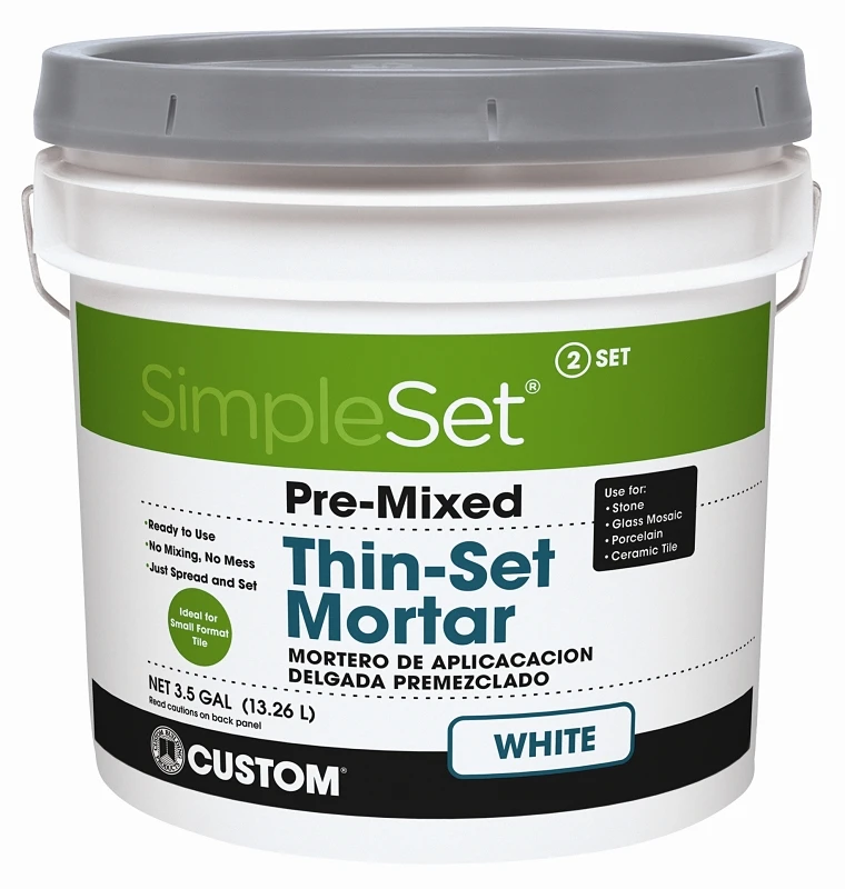 Simpleset White Thin-set Mortar 3.5 Gallon Container