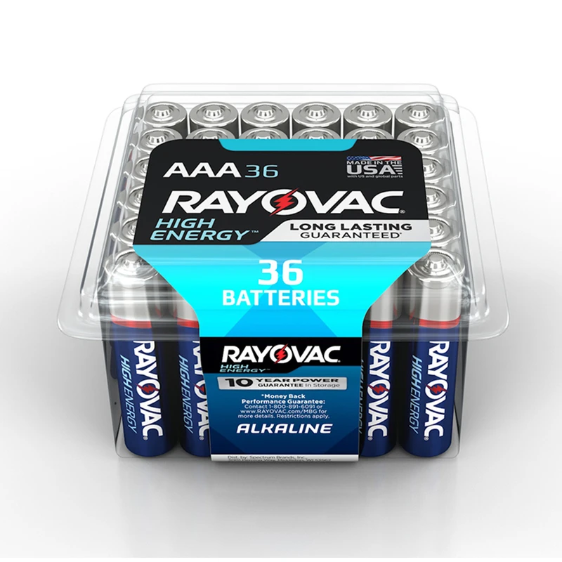 High Energy Aaa Alkaline Batteries 36 Pk Clamshell, 1100 Mah, 1.5 V