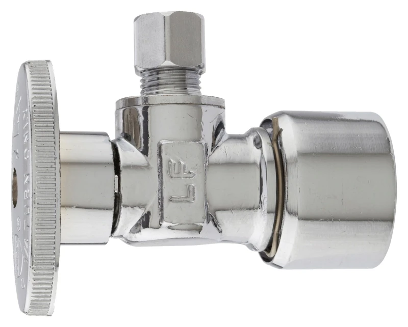 K2626pcpo 1/2 X 1/4 In. Chrome-plated Quarter Turn Angle Valve 6 Pk