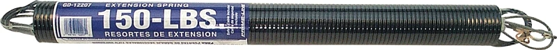 25 In. L 150 Lb Garage Door Extension Spring With Double Loop Ends