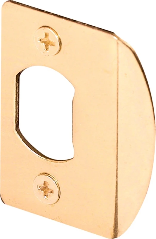 2.25 In. H X 1.43 In. L Brass-plated Steel Latch Strike Plate, 20 Pk