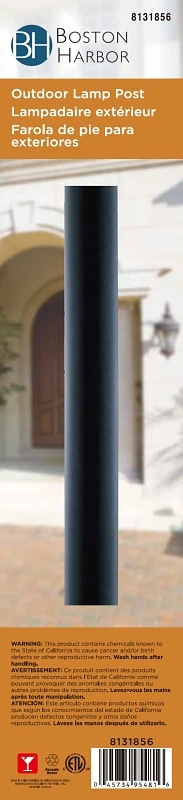 Outdoor Lamp Post, Steel, 3 In Diameter, 80 In Height, Model St-sb001-6