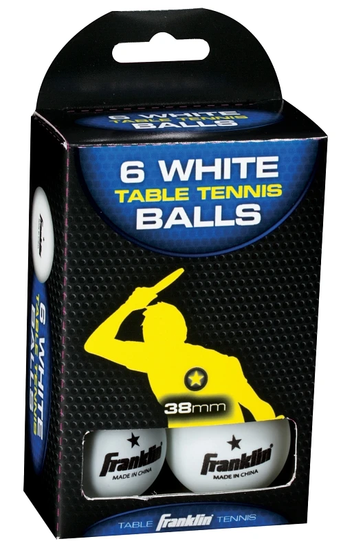 57100 1 Star Table Tennis Balls, White, 38 Mm, Pack Of 6