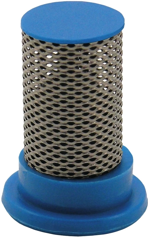 Y8139002 Spray Tip Filter, Polypropylene/stainless Steel, 6 Pack, Blue