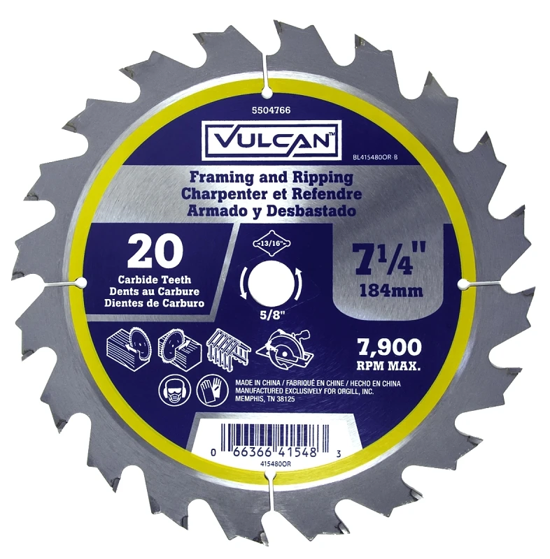 Fast Cut Thin Kerf Circular Saw Blade 20 Teeth 7-1/4 In Diameter