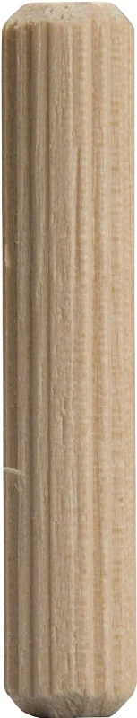 876f Dp-10 Hardwood Fluted Dowel Pin, 3/8 In Dia X 2 In L, 10 Pk