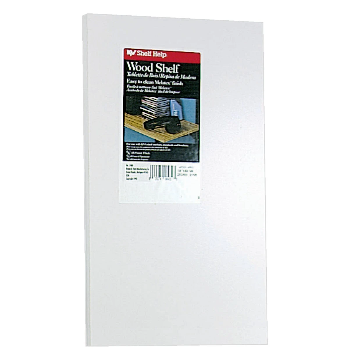 Shelf, White Melamine, 10 x 48-In.
