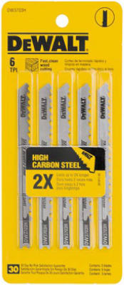 4 In. High Carbon Steel U-shank Jig Saw Blade 6 Tpi 5 Pk