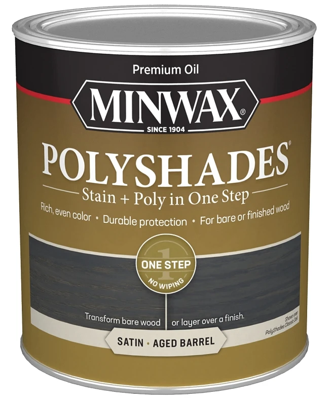 Polyshades Stain & Finish in One, Satin Aged Barrell, Qt.