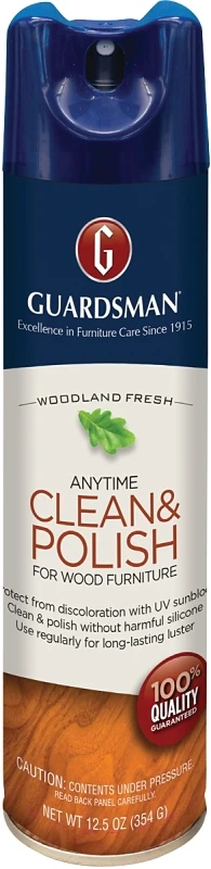 Clean & Polish Wood Furniture Cleaner, Woodland Scent, Aerosol, 12.5 oz.