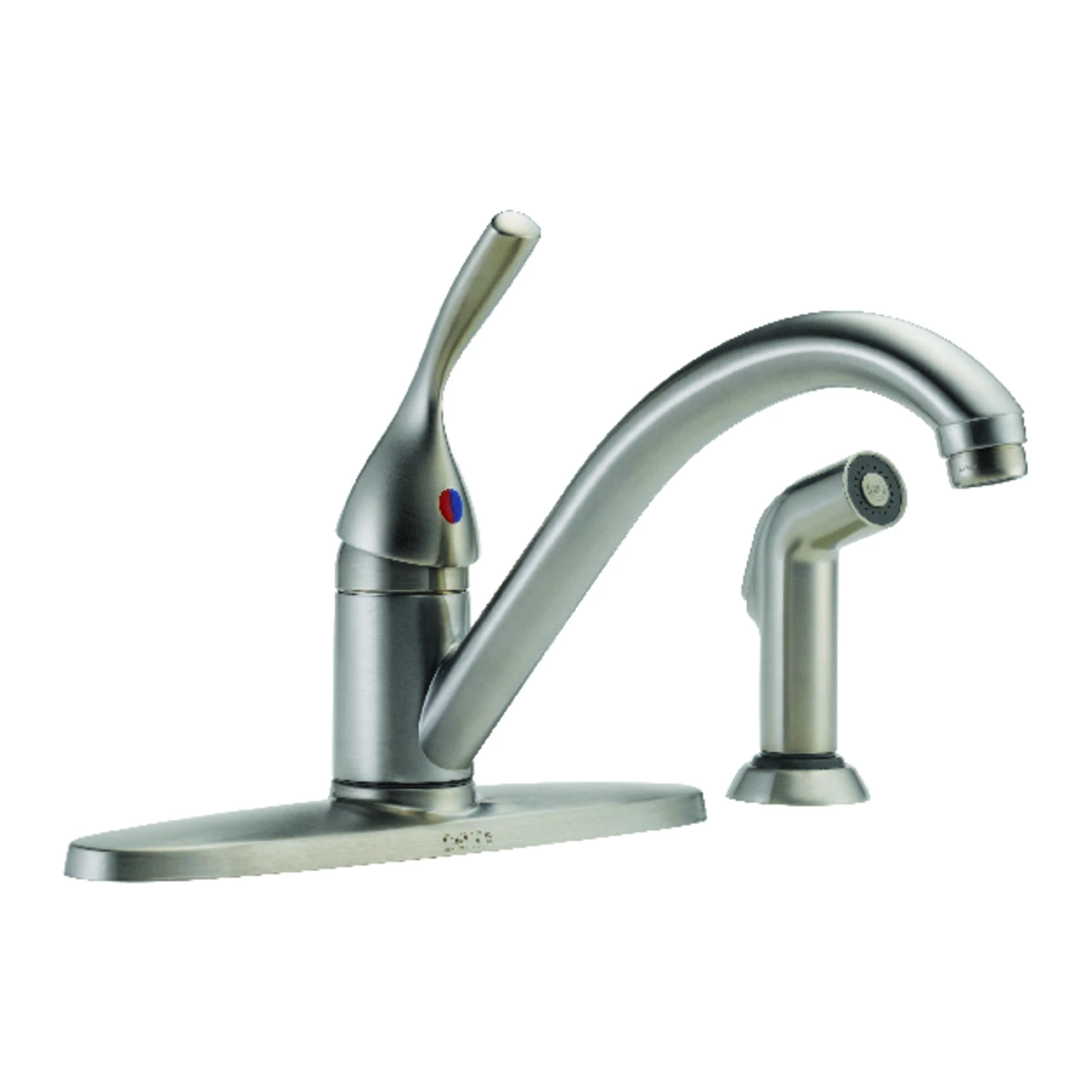 Classic Series Kitchen Faucet With Side Spray, Stainless Steel