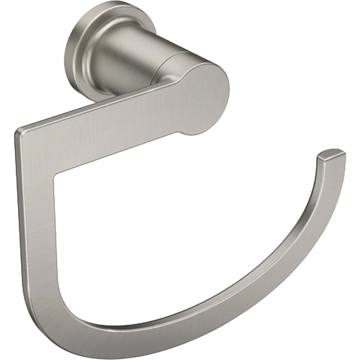 Rinza Towel Ring, 6.63 In. Diameter, Brushed Nickel Finish, Model Y1186bn
