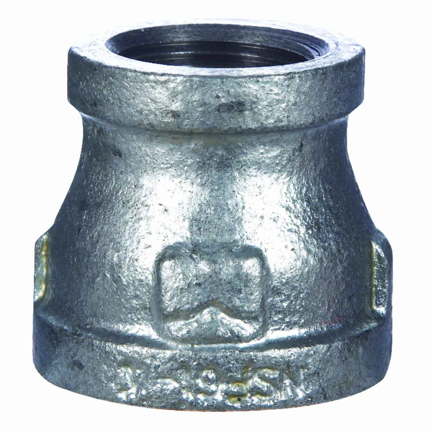 1 In. X 1/2 In. Fpt Reducing Galvanized Coupling - Malleable Iron