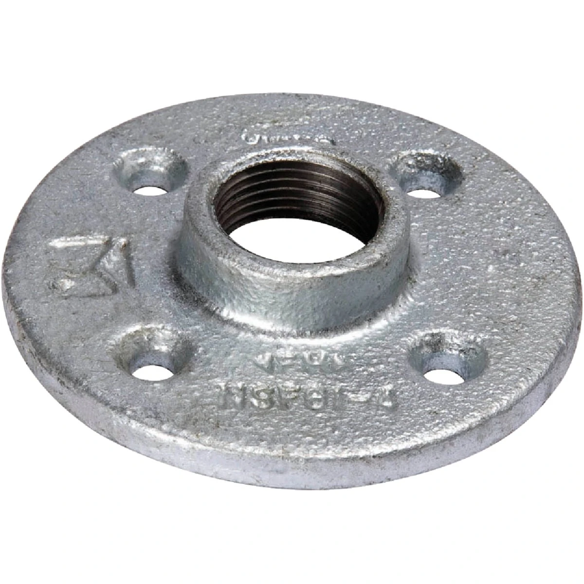 1-1/2 Inch Malleable Iron Galvanized Floor Flange - Model 511-607bg