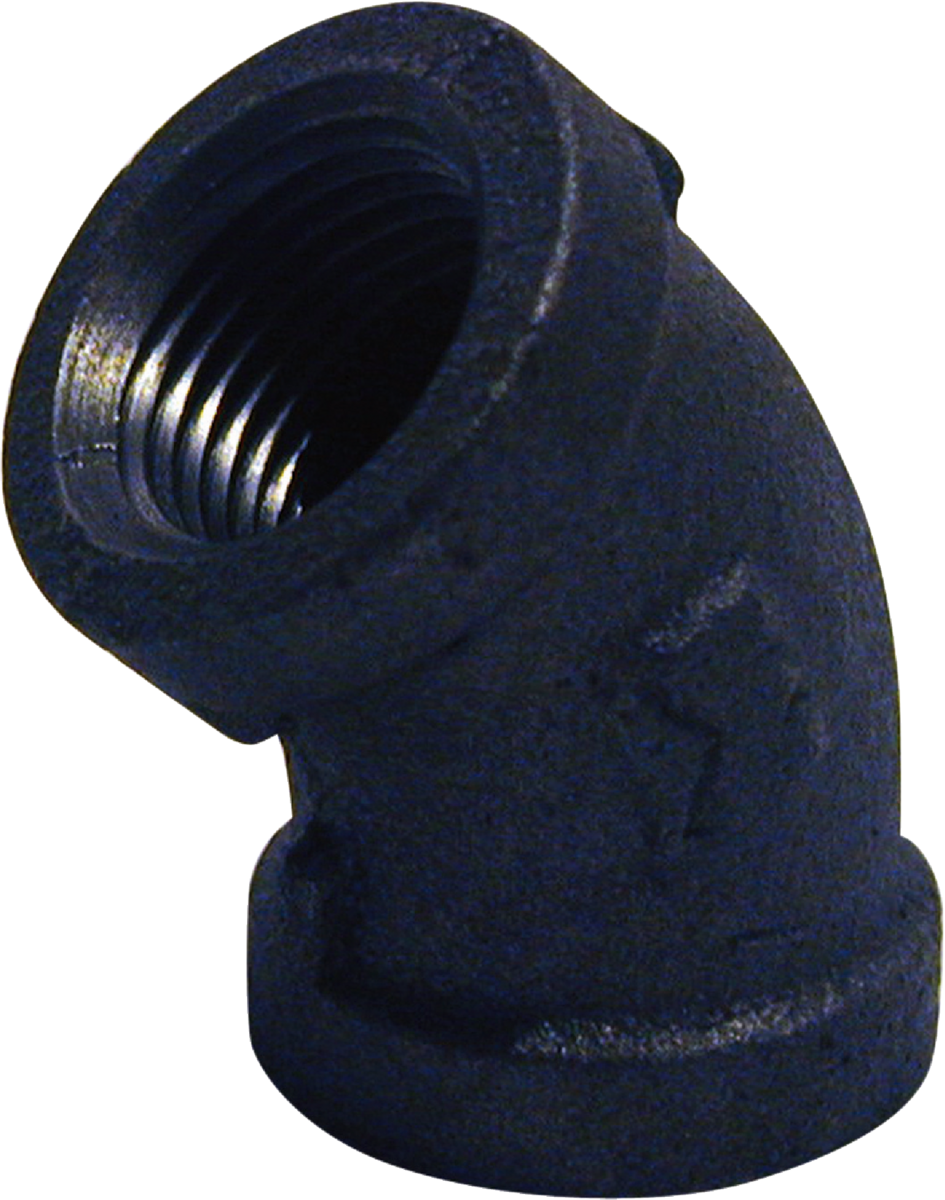 1-1/4 In. 45 Degree Malleable Black Iron Elbow Fitting