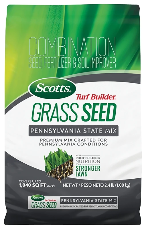 Turf Builder Grass Seed Pennsylvania State Mix, 2.4 Lbs., Covers 345 Sq. Ft.