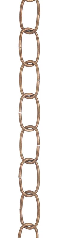 Antique Brass Oval Chain, 36-In.