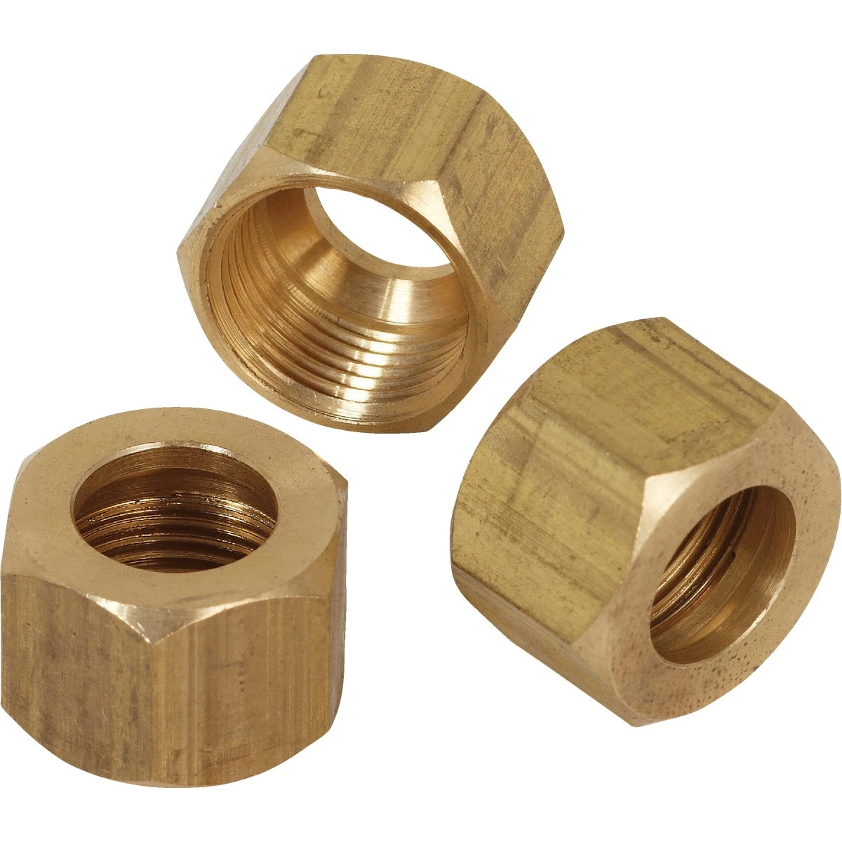 1/4 In. Od Brass Compression Nut (3-pack) Model 407214 - Carded