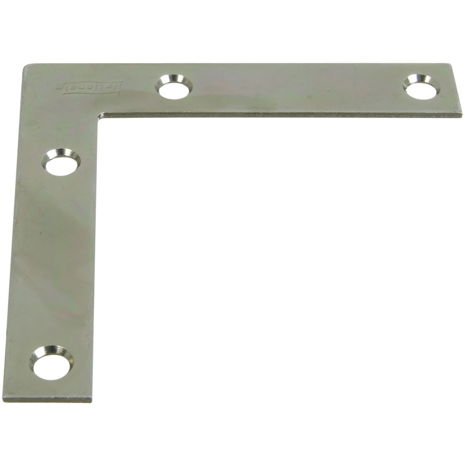 Flat Corner Iron, Zinc, 3-1/2 In.