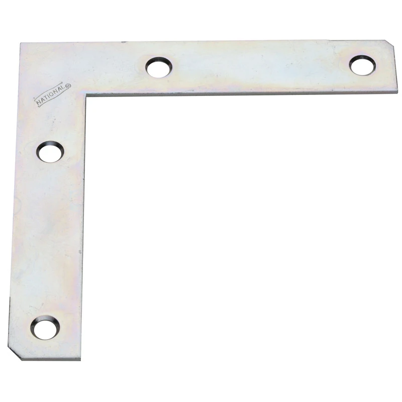 Flat Corner Iron, Zinc, 5 x 7/8 In.