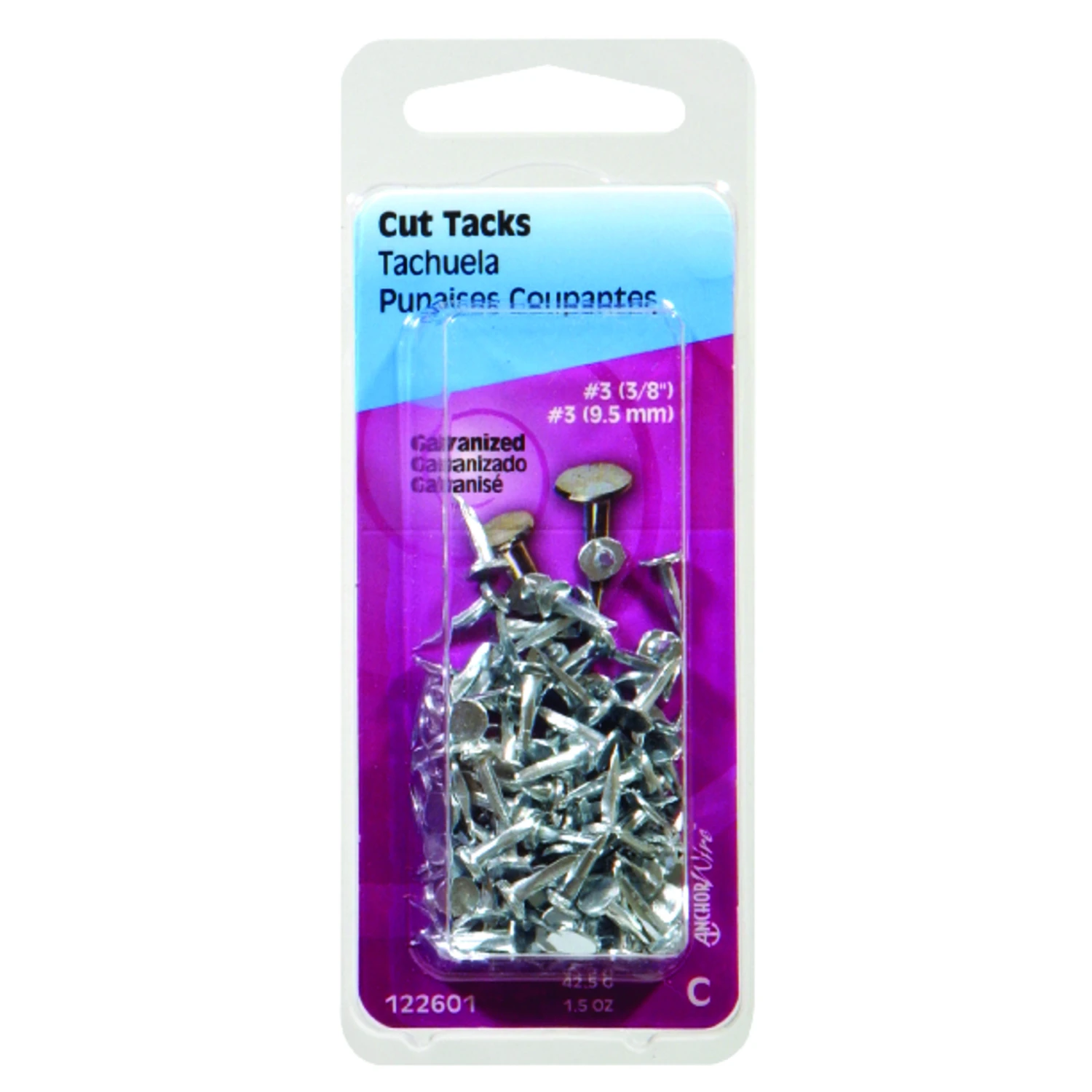 7/16-In. #4 Galvanized Cut Tacks, 1-3/4 oz.