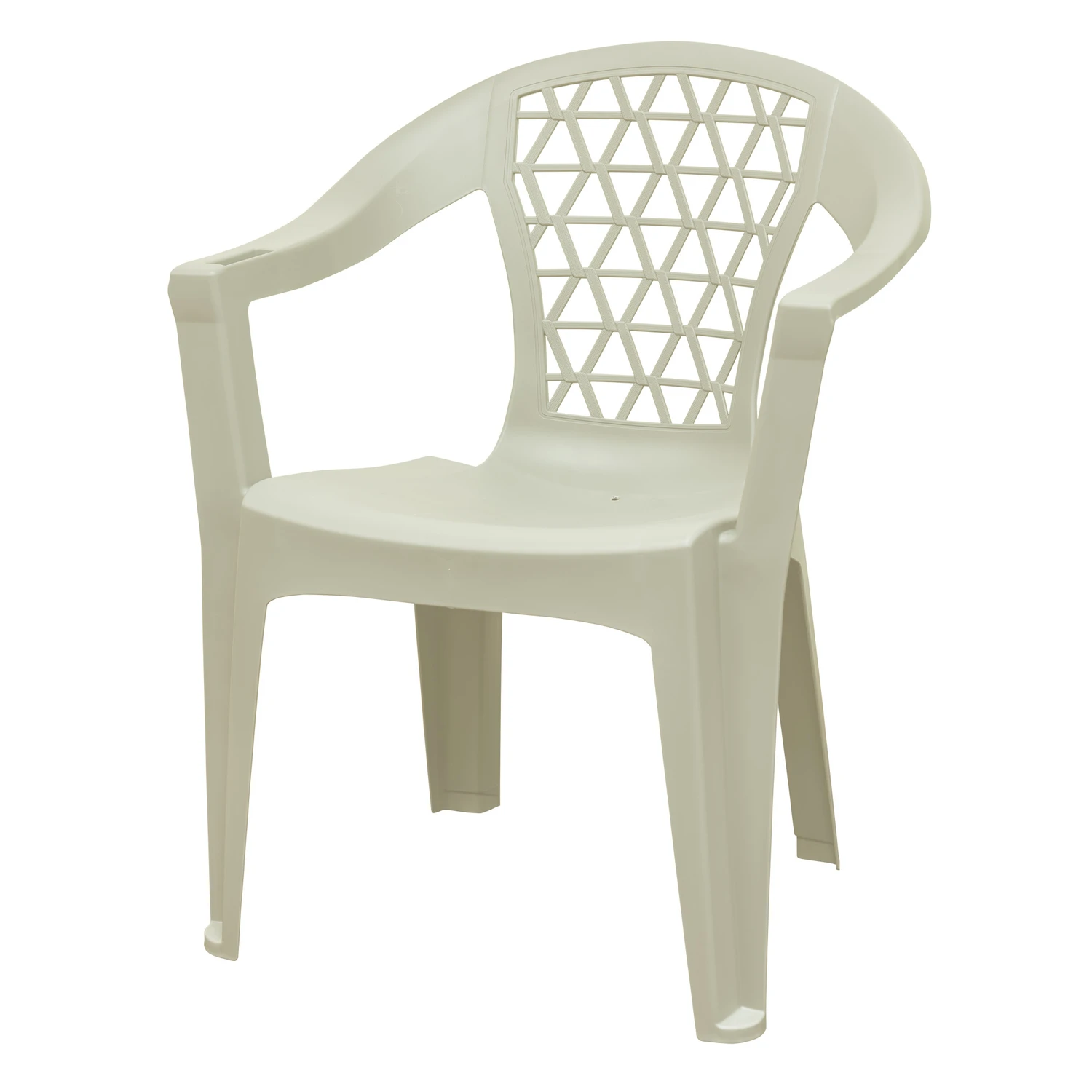 White Polypropylene Stackable Chair With Smart Phone Holder