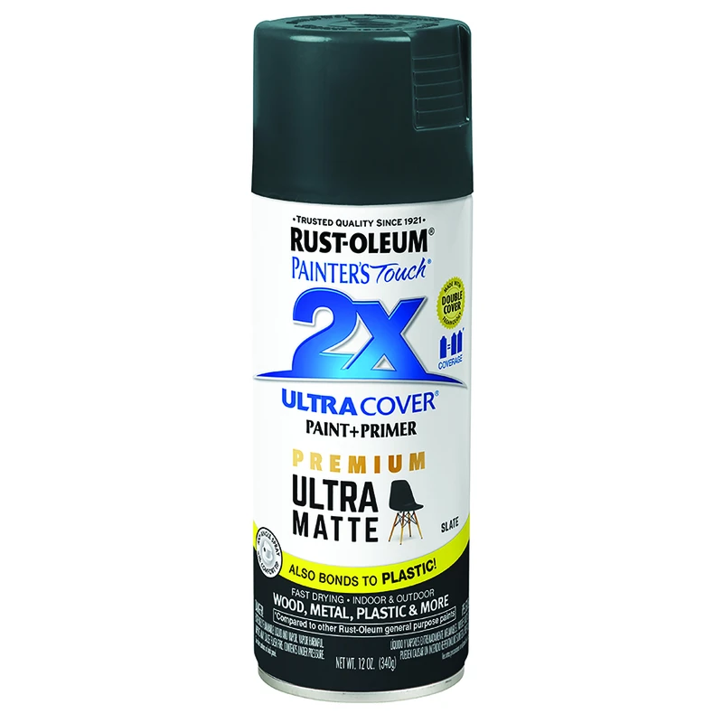 Painter's Touch 2X Premium Ultra Matte Spray Paint, Slate, 12-oz.
