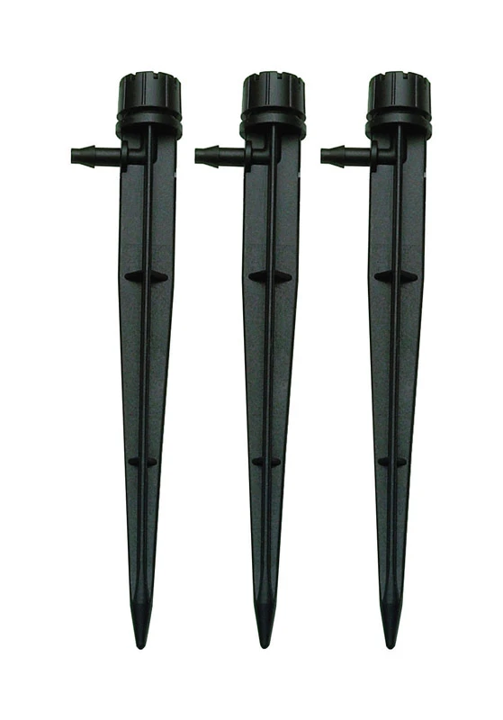 Adjustable Flow Bubbler, Full-Circle Pattern, 8 Stream, with 1/4 in. Barbed Inlet on 5 in. Stake, 3-Pack