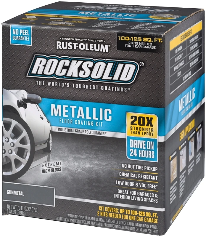 Gunmetal Metallic Floor Coating Kit, 70 Oz. For Interior Use