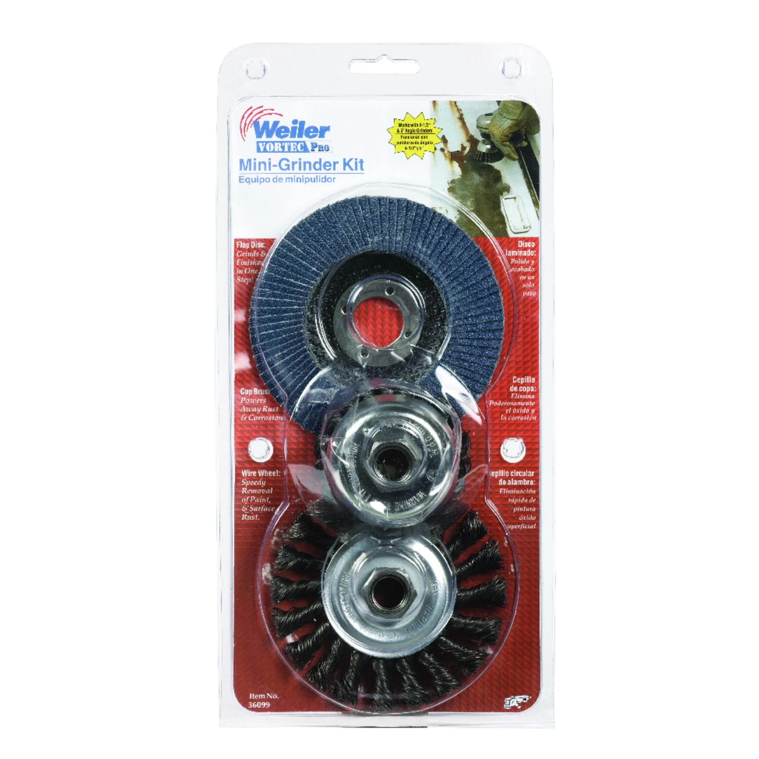 Vortec Pro 3-piece 4-1/2 In. Grinding Wheel Set For 4-1/2" & 5" Grinders