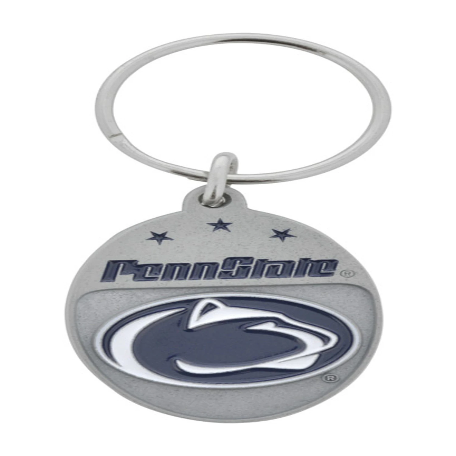 Ncaa Penn State Tempered Steel Blue Split Ring Keychain - Model 711154