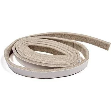 Felt Strip, Self-Adhesive, Tan, 1/2 x 58-In.
