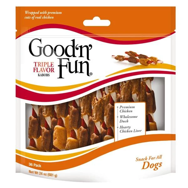Good 'n' Fun Kabob Triple Flavor - 0.66 oz x 36 pack