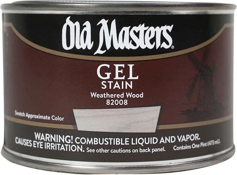 Gel Stain, Oil-Based, Weathered Wood, 1-Pt.