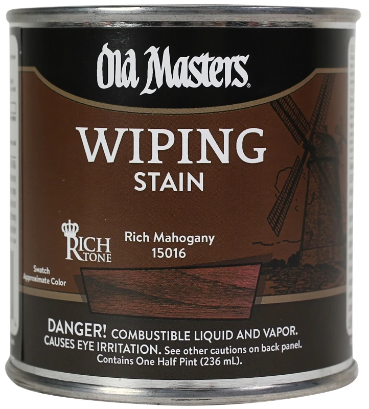 Wiping Stain, Oil-Based, Rich Mahogany, 1/2-Pt.