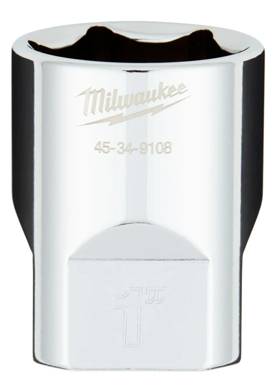 1/2 In. Drive 1 In. 6-point Shallow Standard Socket With Four Flat Sides