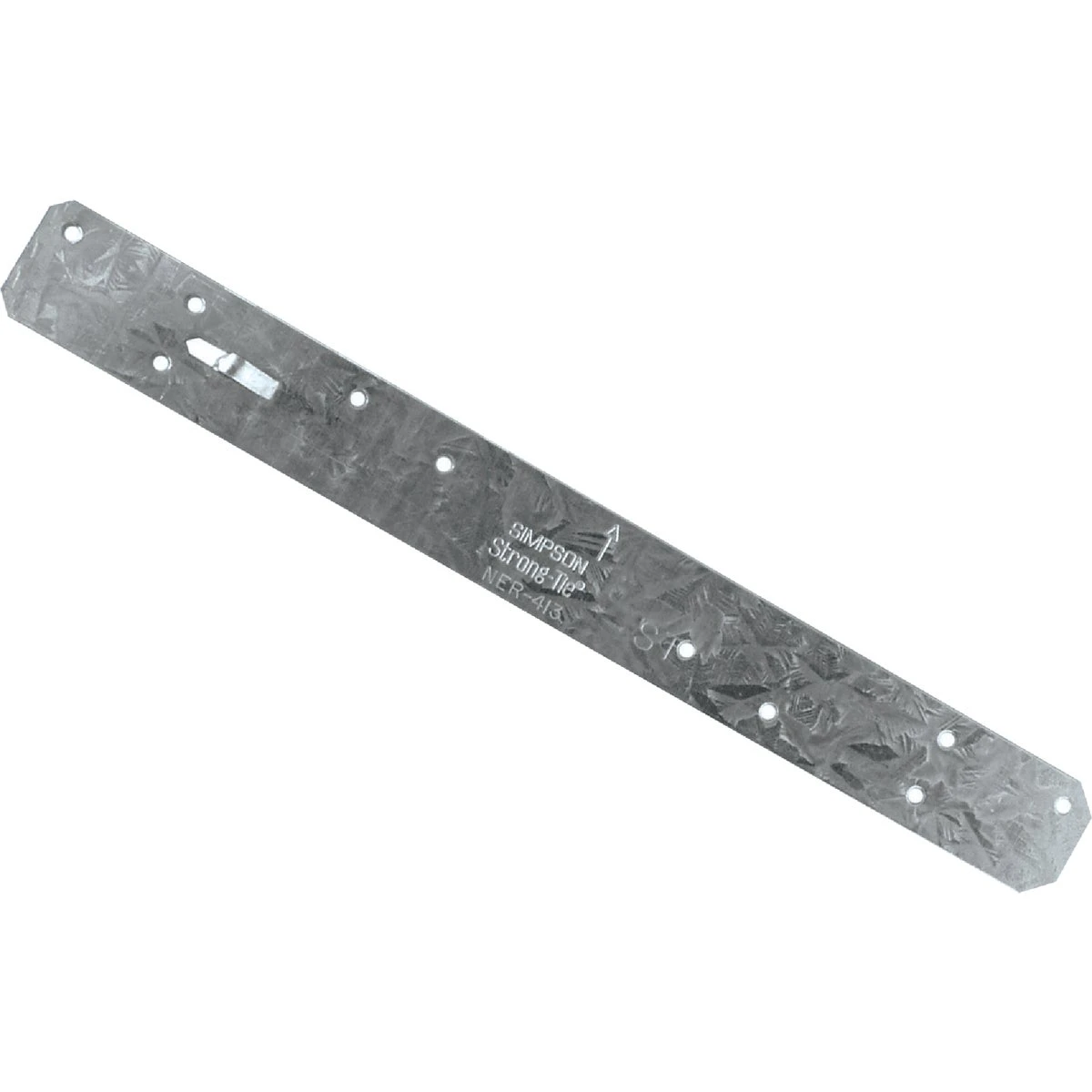 Strap Tie Connector, 16 Gauge Steel, 1.25 x 11-5/8 In.