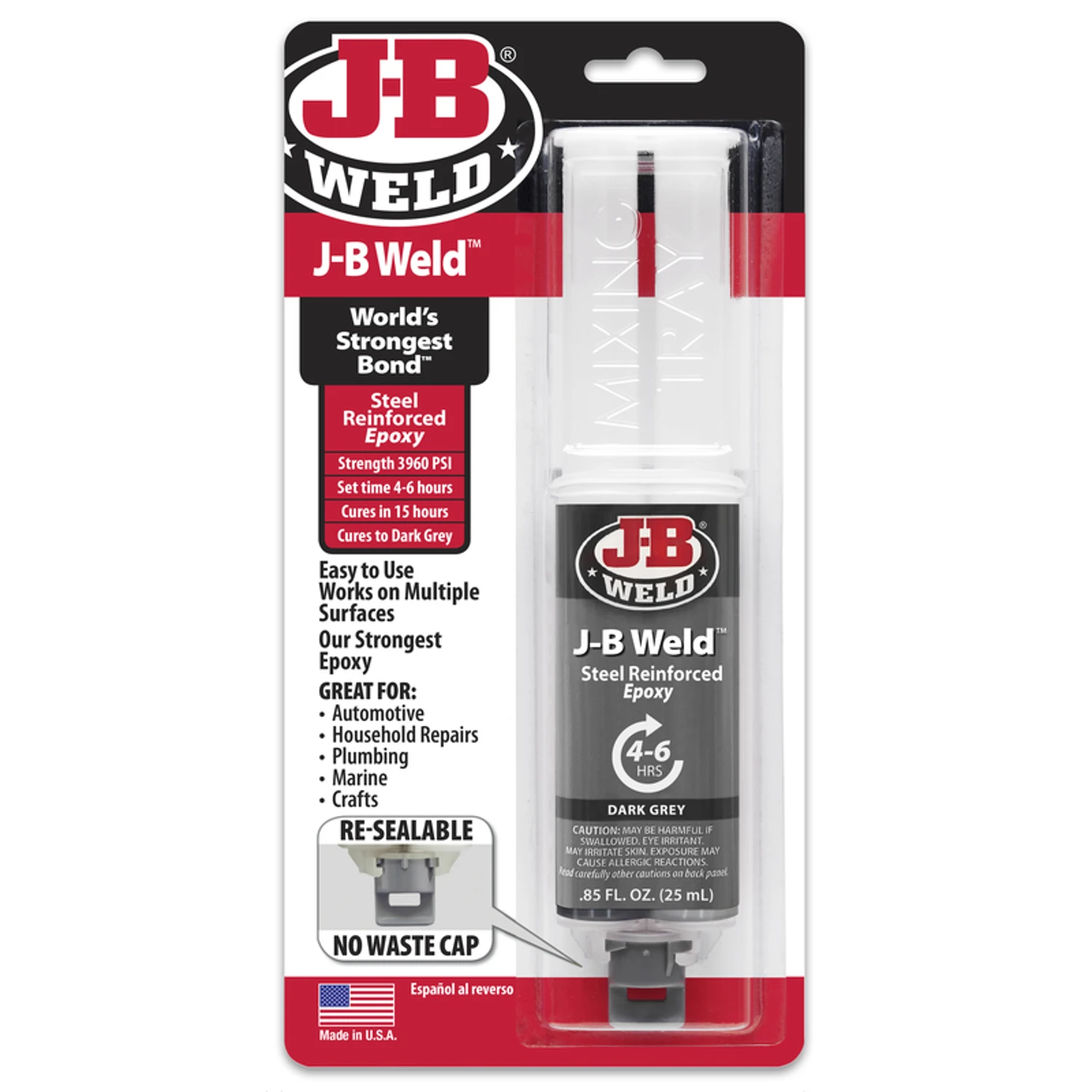 J-B Weld 50165 Original Epoxy Syringe, 25 mL, Two-Part