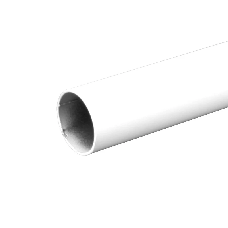 Closet Pole, White Zinc, 6-Ft.