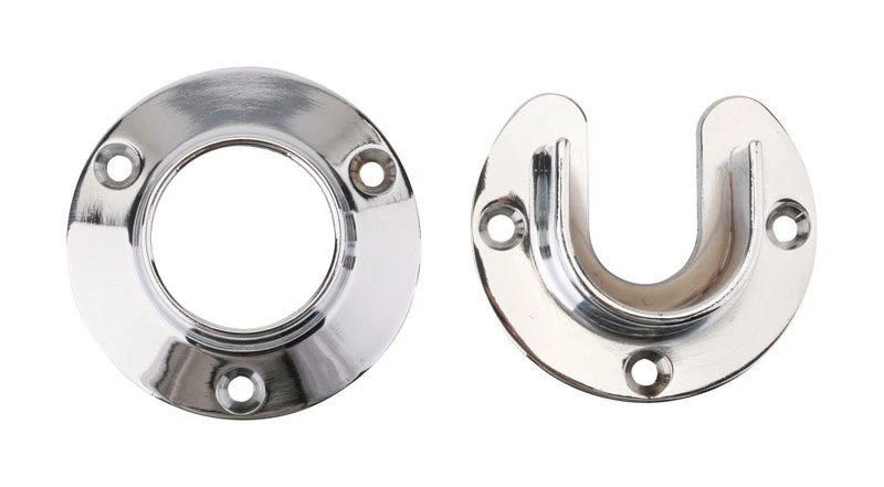 Closet Rod Pole Socket Set, Chrome, Pr.